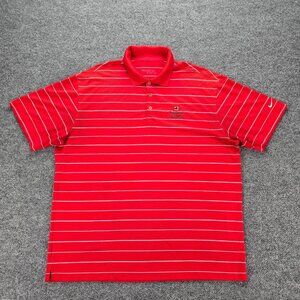Nike Golf Polo Shirt Mens XL Red Short Sleeve Ridgewood‎ Lakes Golf Country Club